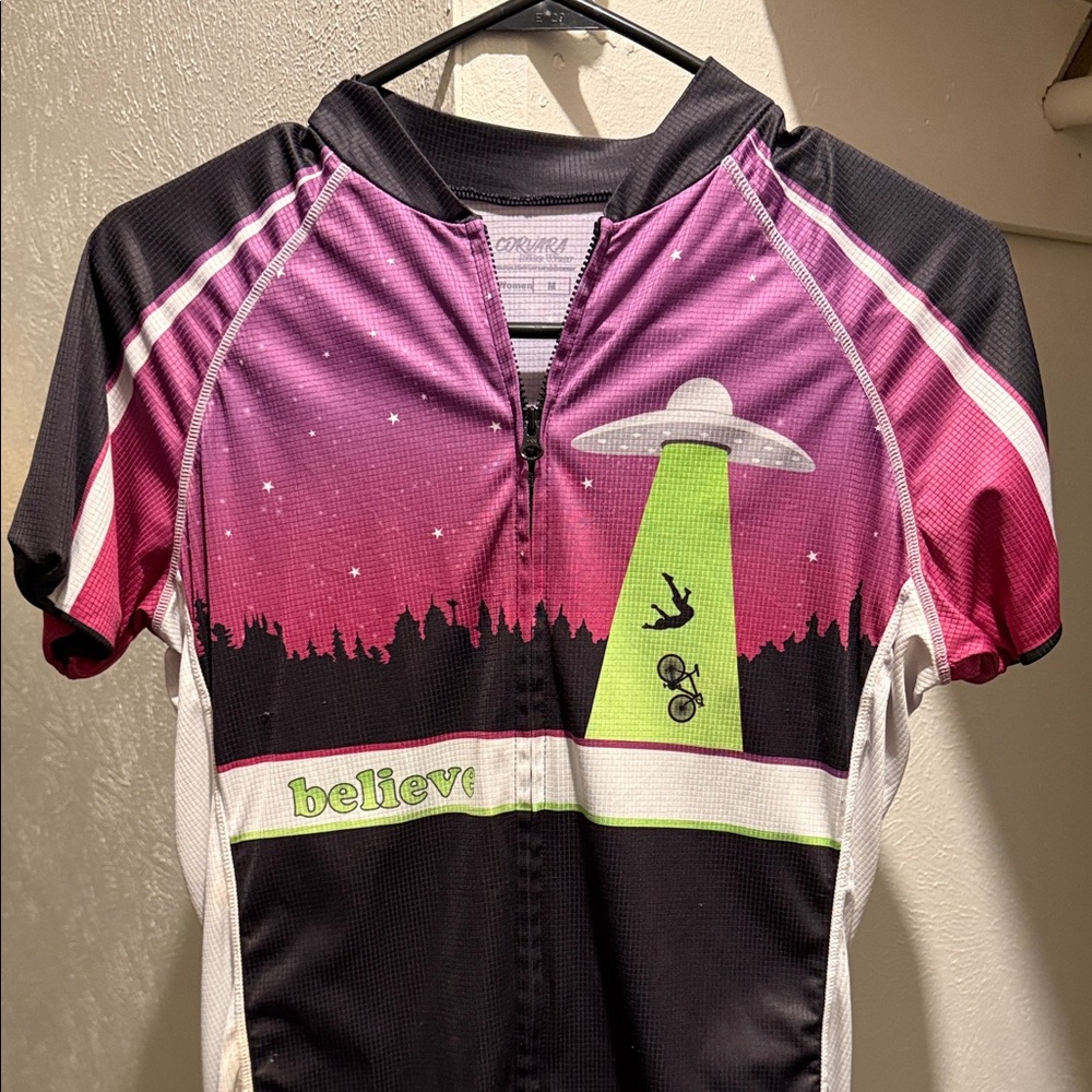 Believe Kids Cycling Jersey - Pink and Black